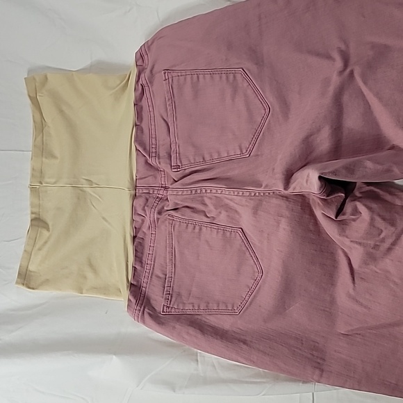 Flutter & Kick Maternity Skinny Ankle Jeans size 12 Rose Pink - Picture 12 of 16